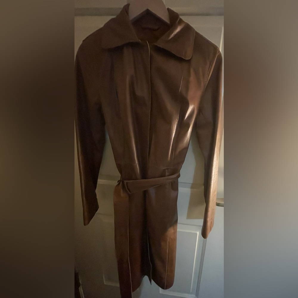 Wilsons Leather Brown Belted Jacket